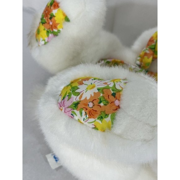 Vintage Kids Of America Plush Bunny Rabbit Easter Basket Polka Dots Floral Daisy - Picture 6 of 16